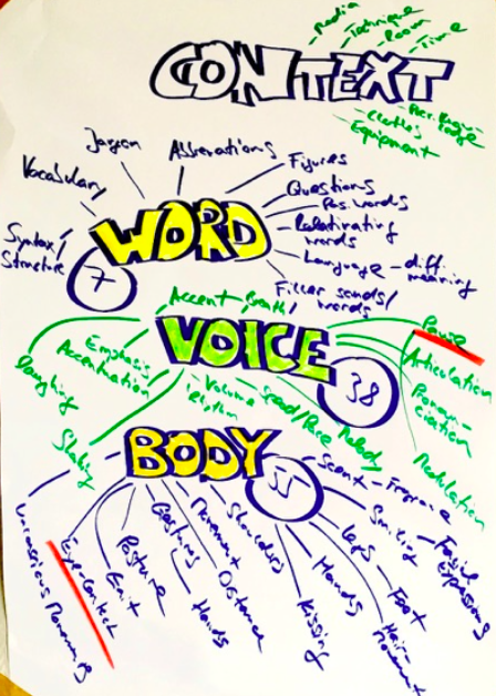 Context - voice, body, words